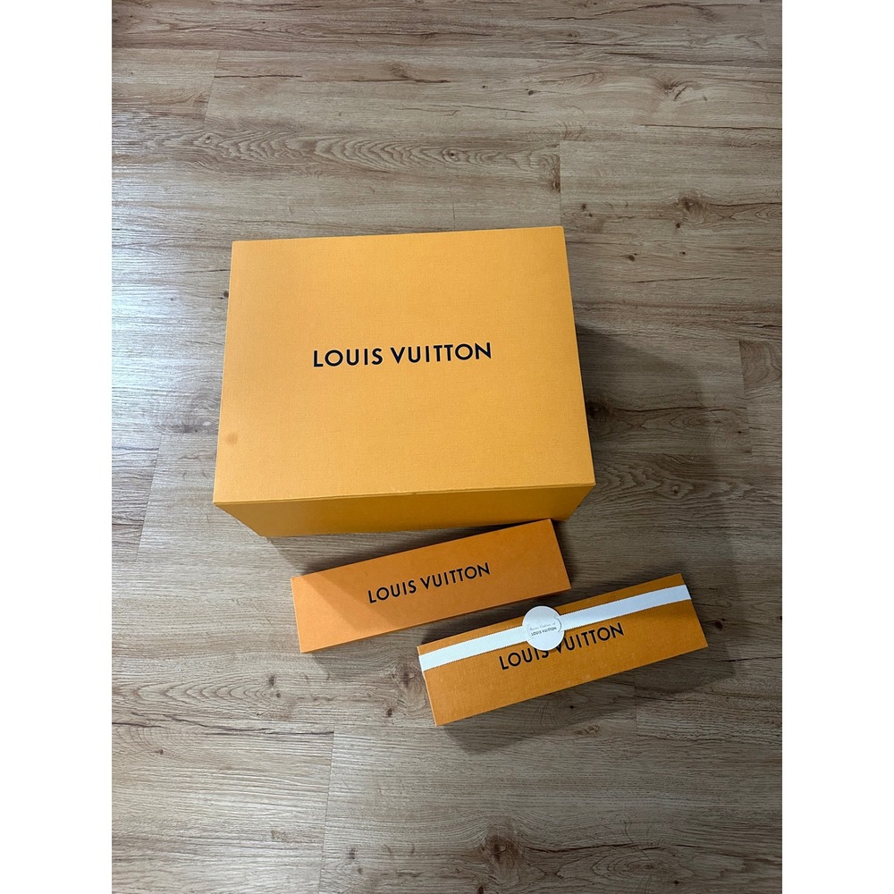 Authentic Louis Vuitton Empty Gift Box Lot Large Magnetic Box and 2 Small Boxes